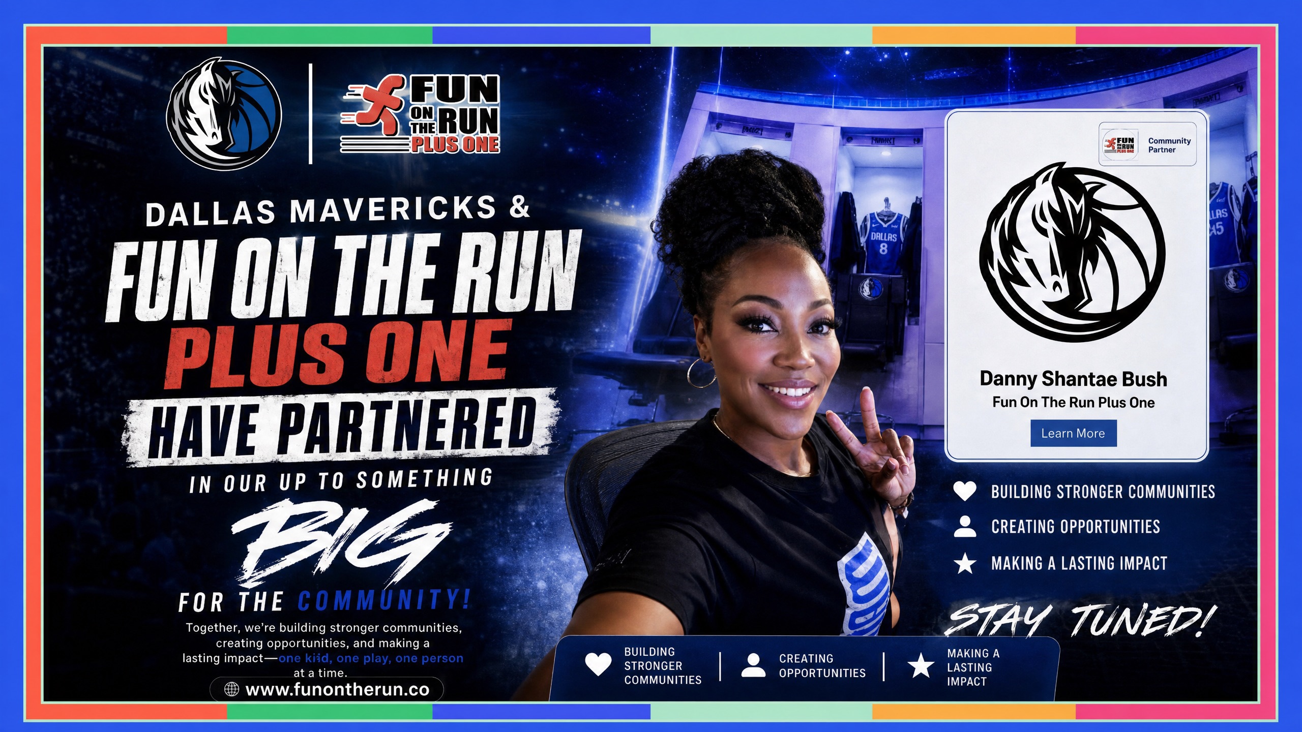 Dallas Mavericks and Fun On The Run Plus One community partnership